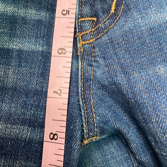 Madewell Slim Straight Boyjean Distressed Boyfriend Paint Splatter Jean, Size 24 - Picture 4 of 9